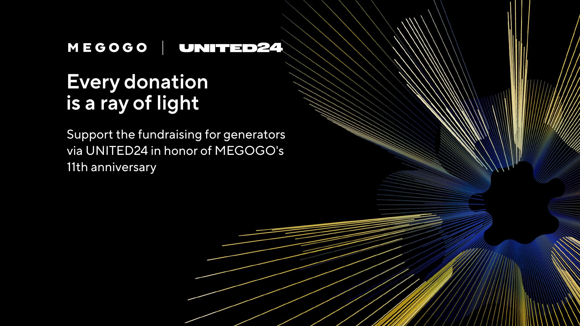 MEGOGO Partners with UNITED24, Launching a Fundraiser for Generators